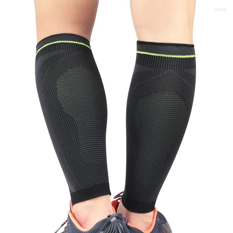 Genouillères 1 manche de compression PC aide les attelles de tibia protège les manches jambe pour courir chaussettes sans pied