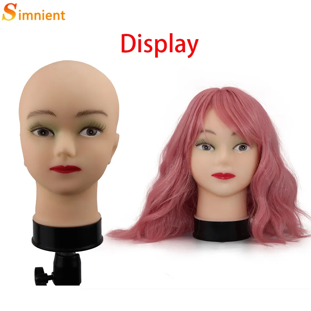 Realistic Mannequin Wig Head Model Silicone Female Head Manikin Stand  Display