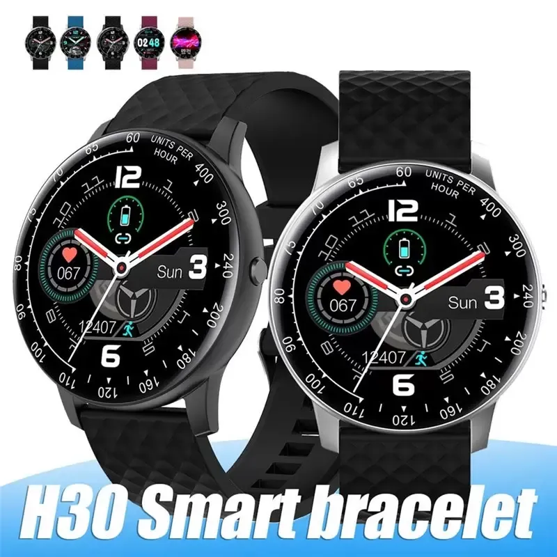 H30 Smart Watch Bracelet Sports Wristband Smartwatch Full Screen Touch Rate Heart Watches Band for Android مع صندوق البيع بالتجزئة