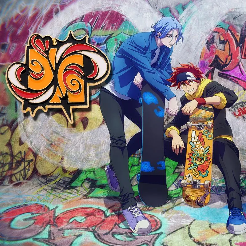 SK8 Infinity S Logo Brooch Pin Set Enamel Langa Reki Miya Cosplay Pins