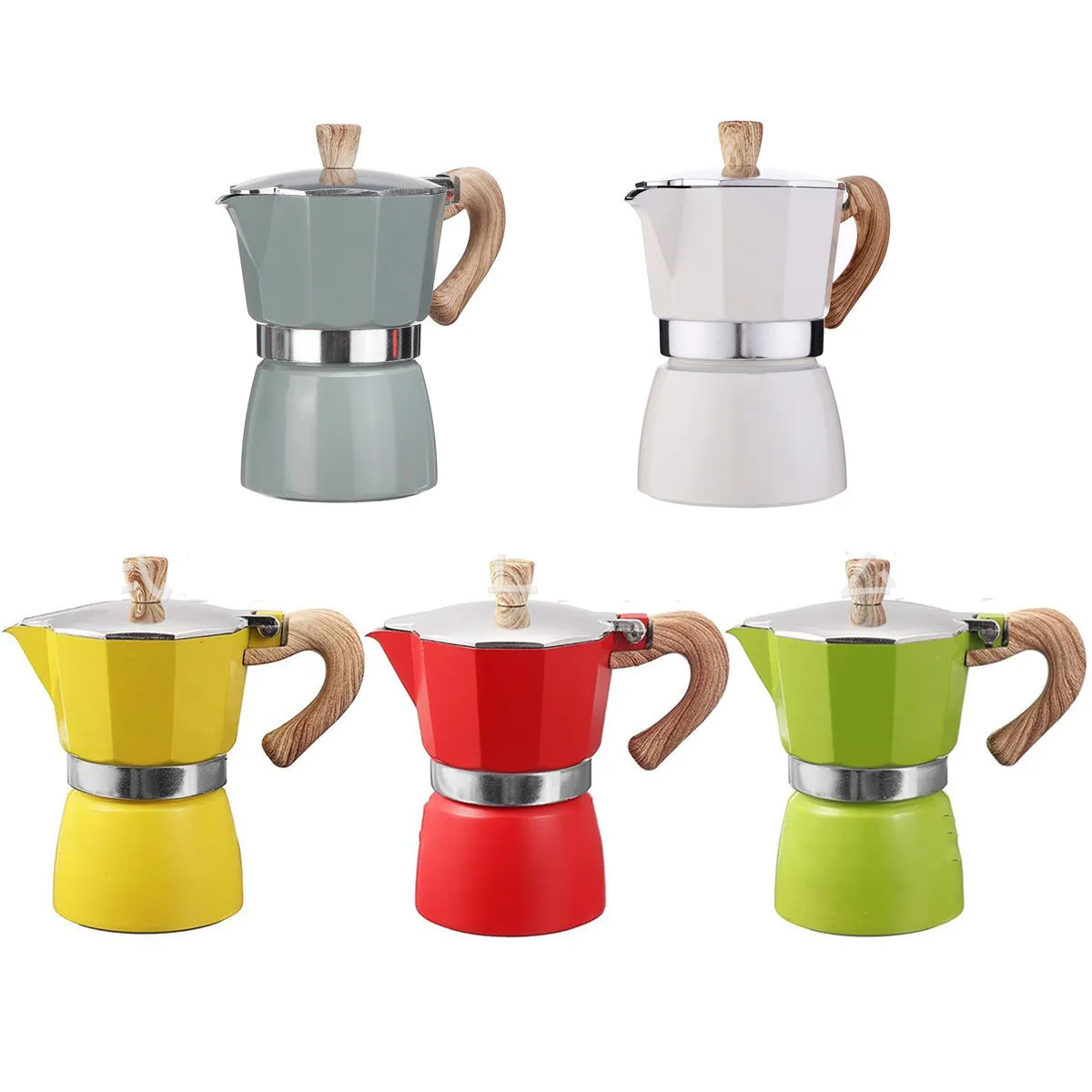 Coffee Pots 150 300ml European Style Aluminum Maker Moka Cafeteira Expresso Percolator Italian Concentrated Drip