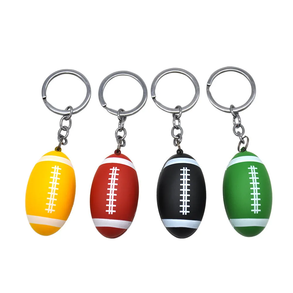 tobacco pipes smoke shop Rugby shape pipe creative metal pipe with key ring rotation bongs