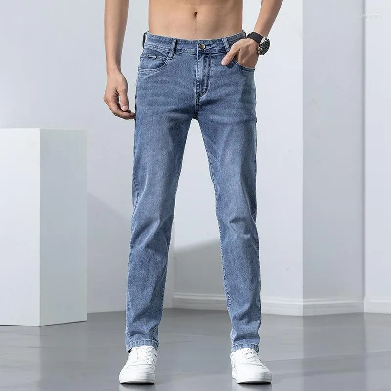 Mäns jeans 2022 Autumn Men Stretch Skinny Fashion Casual Cotton Denim Slim Pants Man