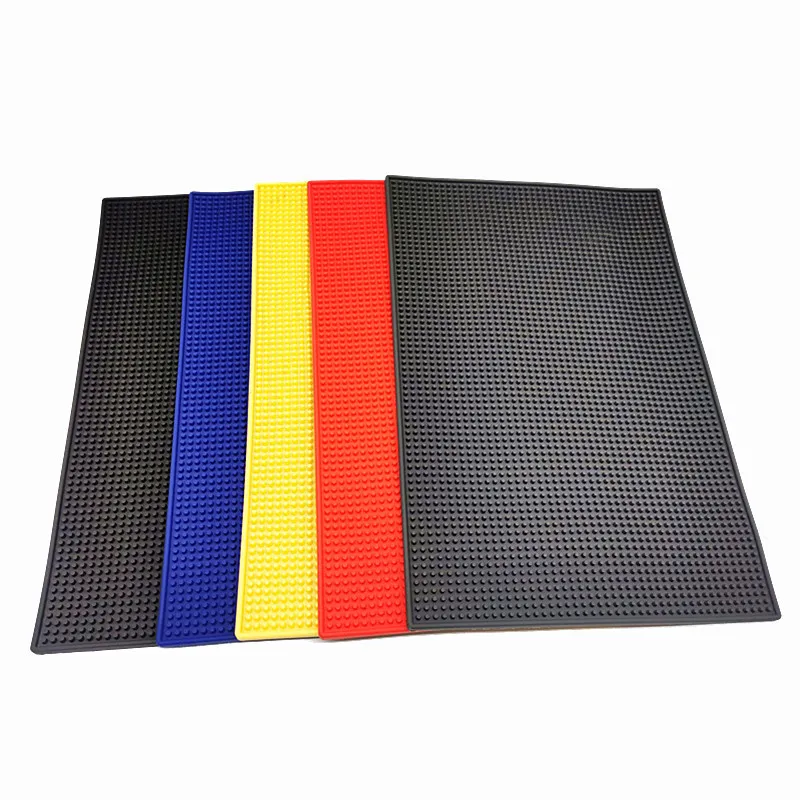 Tapis de déversement de Service de barre en caoutchouc, napperons de barbier flexibles antidérapants pour la maison café Bar Restaurant