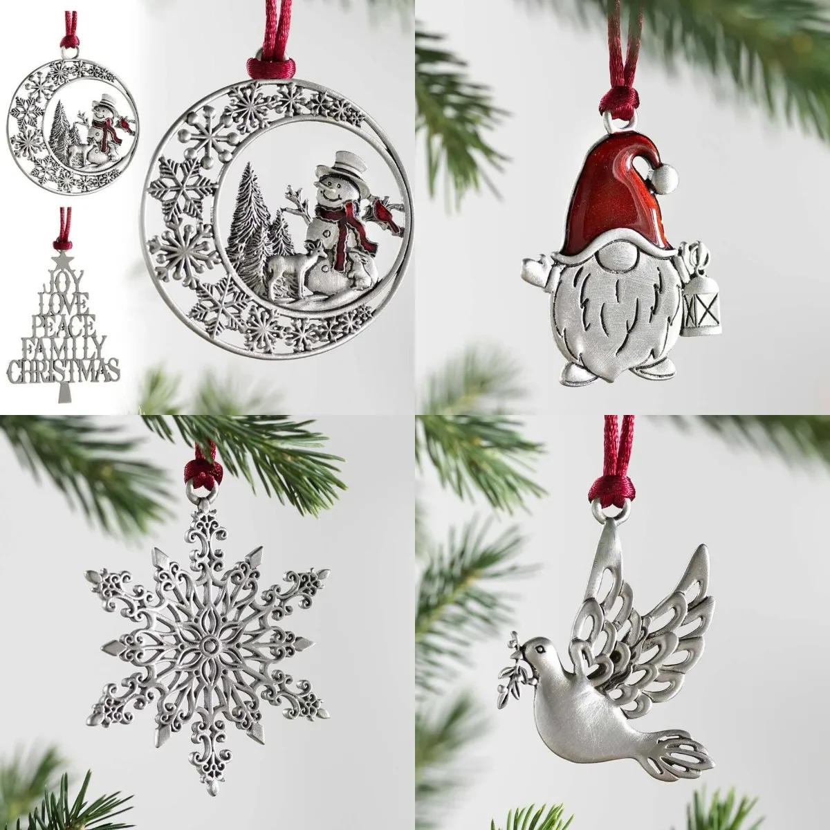 2022 Christmas Tree Decorations Christmas Ornament Metal Snowman Deer Pendant Party New Year Gifts