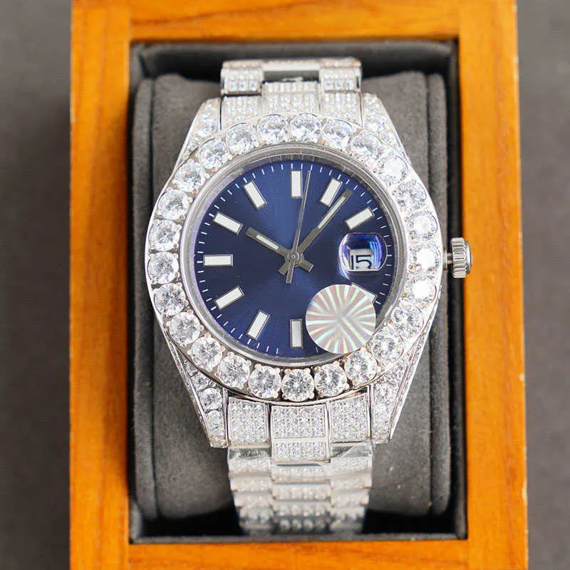 Wristwatches Diamond Watch Automatic Mechanical Mens Watch 42mm Sapphire Stainls Steel Case Life Waterproof Montre De Luxe Fashion Men Busins WristwatchAYUU