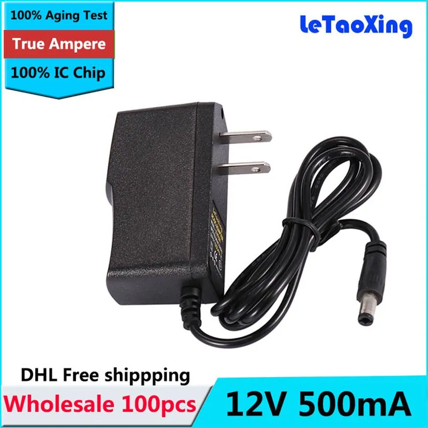 With IC Chip AC DC Power Supply 12V 500mA Adapter 12V 0 5A Charger Adaptor 100pcs DHL 236U