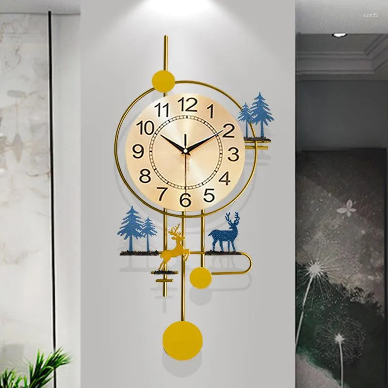 Wall Clocks Creative Modern Simple Clock Nordic Light Luxury Personalized Decorative Household Fashion Silent