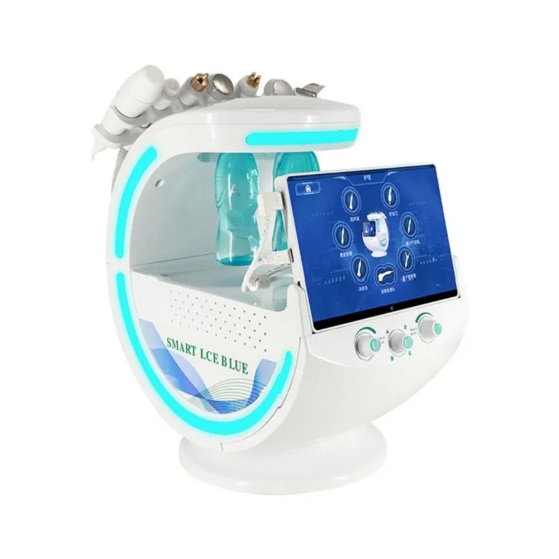 7 in 1 in 1 Hydrafacial Dermabrasion Machine Water 산소 제트 껍질 hydra scrubber facial beauty deep cleansing rf face clace liftcold 해머 마법 거울 스킨 분석기