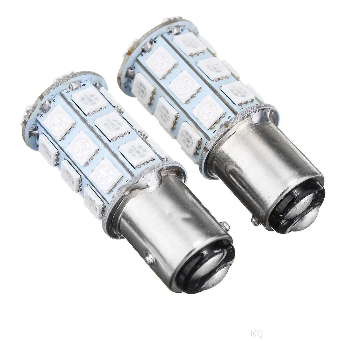 Lampadine per auto 1 paio 12V Baw15D 5050 Smd 27 Lampada per retromarcia a LED per auto Luce di stop freno Bbs Coda Drop Delivery 2022 Cellulari Motociclette Luci Dhhuh