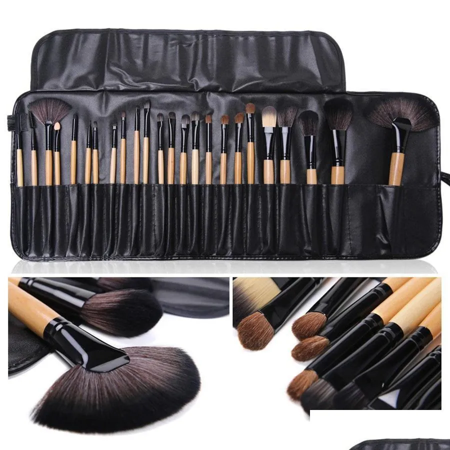 Makeup Brushes Wholesale Cosmetics Brushes Gift Bag Of 24 Pcs Makeup Brush Sets Professional Eyebrow Powder Foundation Shadows Pince Dhhwn