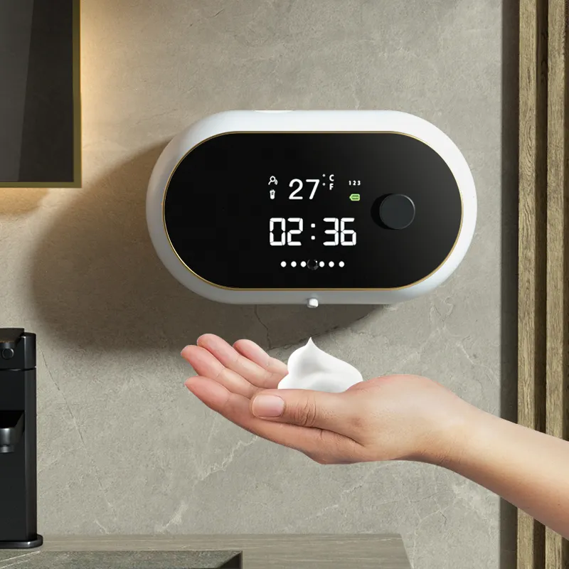 Distributeur de savon liquide automatique en mousse, Machine intelligente de désinfectant pour les mains, sans contact, chargeur USB, accessoires de salle de bains 221103