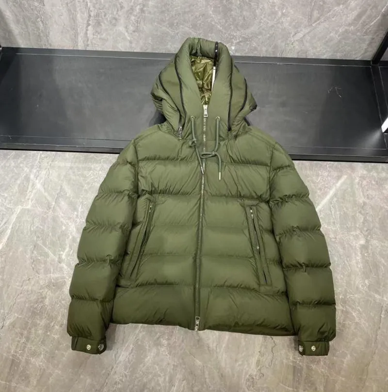 Men's Puffer Jacket Classic Warm Winter Coat For Men Bright Black_voghion.com