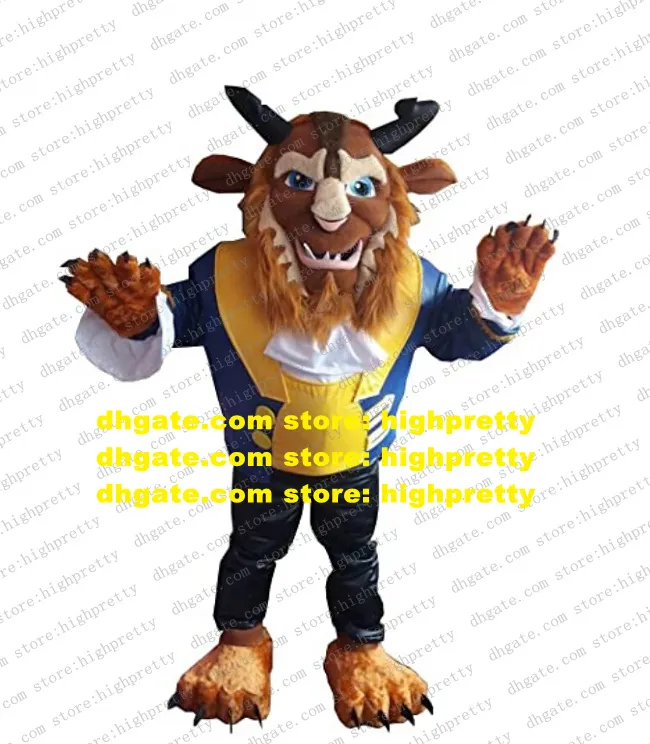 The Beast from Beauty and Beasts Mascot Costume Adult Cartoon Character Outfit Talk of the Town Wedding Cermony ZZ8209