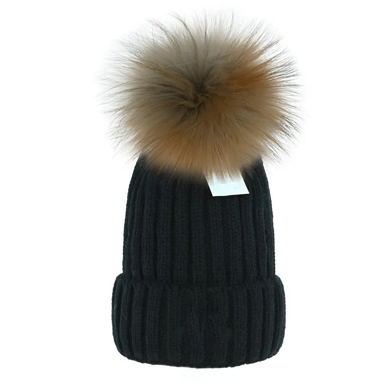 hatt designer hatt vinter hattar skalle mössor stickad kashmir chunky stickad tjock varm faux päls pom beanies kvinnlig motorhuv utomhus fiske par älskare bule röd vit mössa