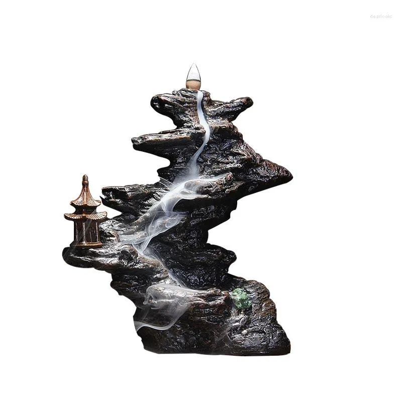 Geurlampen rugstroom wierookbrander waterval rubbui en water fontein agarwood sandelhout creatieve retro aroma diffuser c