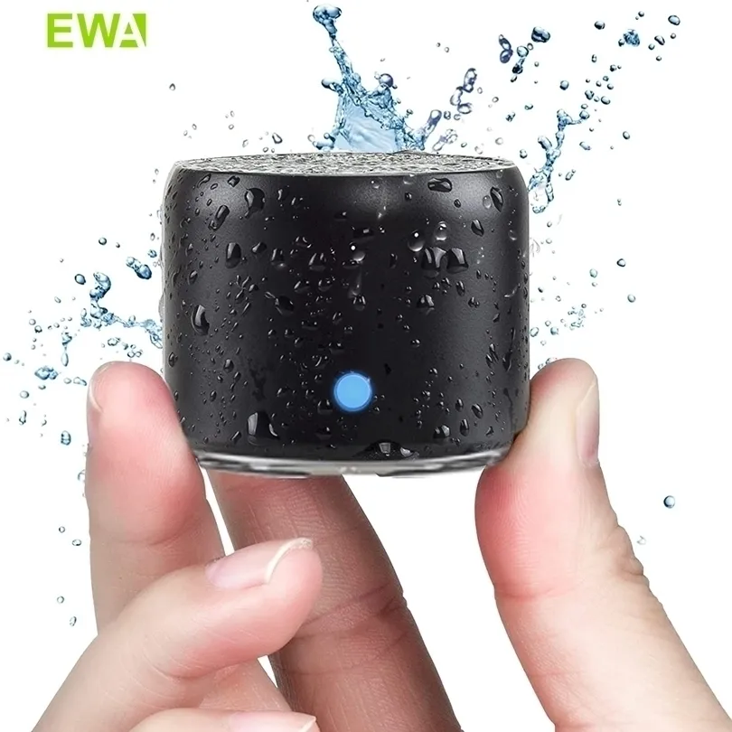 SERS port￡til ewa a106 pro mini bluetooth ser com radiador de graves personalizado ipx7 superela transparente na caixa de viagem 221103