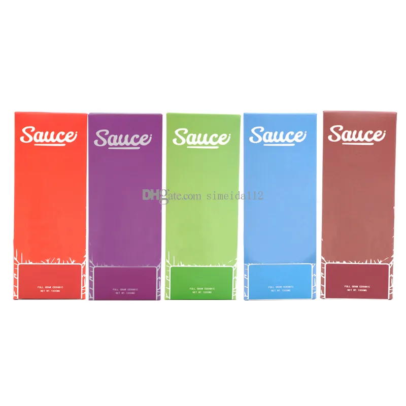 Sauce Bar Disposable E-cigarettes Vape Pen Empty 1.0ml Tank Atomizer Cartridge Thick Oil 280Mah Rechargeable Battery 10 Strains