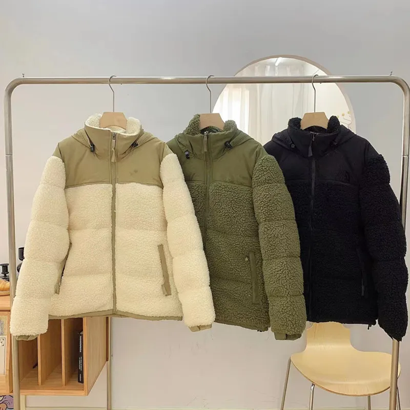 Damjackor Vinterfleecejacka Dam Faux Shearling Ytterkläder Kappor Mockapäls för kvinnor Män Varm tjockad lammjacka för herr Pufferjacka