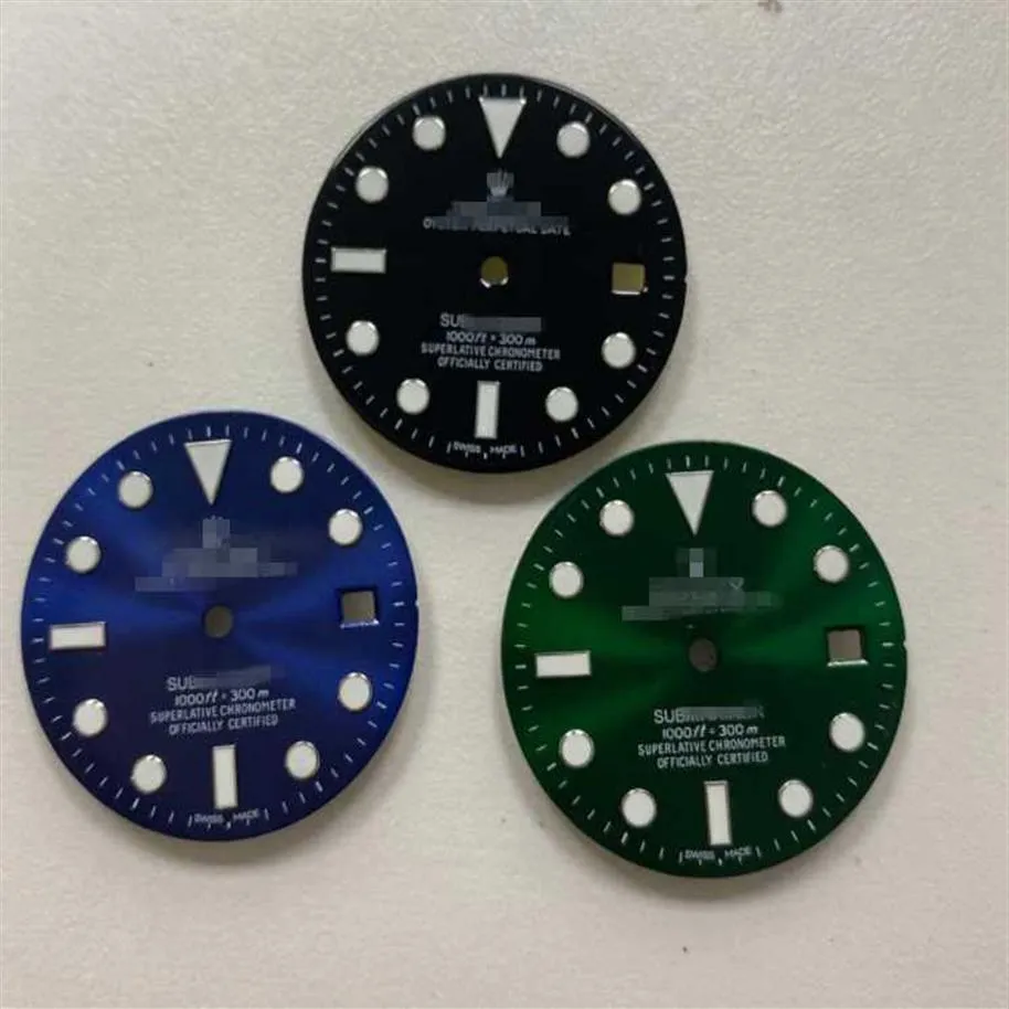 Esfera de reloj luminosa azul de 29mm con logotipo R para 2836 2824 8215 y herramientas de reparación de movimiento Mingzhu Kits2820