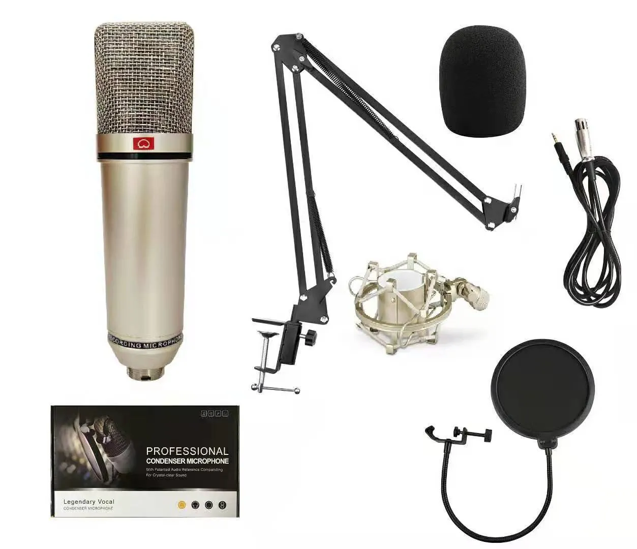 Professional U87 Condenser Large Diaphragm Condenser Microphone Kit ...
