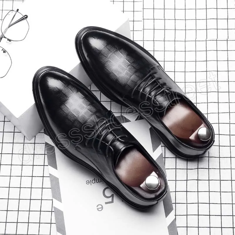 Office Italiano Oxford Sapatos para homens Primavera Autumn Business Sapatos forma