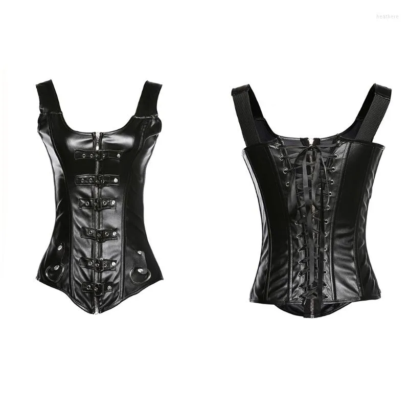 Cinturones Steampunk Cintura Cincher Tallas grandes Corsé negro Tops para mujer Moda Bustier