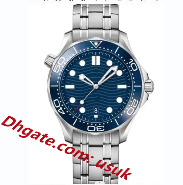 Relógio masculino de qualidade 3A 42MM Relógios masculinos mecânicos automáticos ao ar livre, mostrador preto com pulseira de aço inoxidável, bisel rotativo, caixa transparente, caixa original