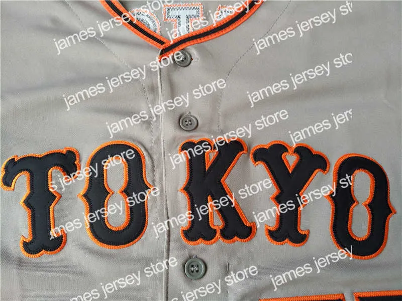 Baseball-Trikots, individuell genäht, Hideki Matsui Yomiuri Giants, Sadaharu Oh, Japan, Baseball-Trikot, neu, grau, individuelle Namensnummer