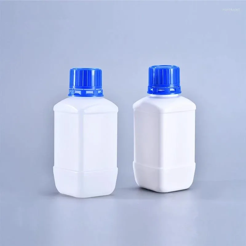 Bottiglie di stoccaggio 10Pcs 100ML Bottiglia quadrata per uso alimentare Contenitore vuoto HDPE a tenuta stagna per reagente liquido ricaricabile