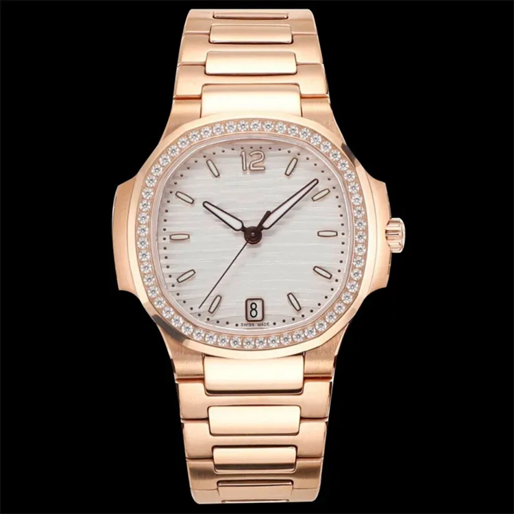 ZF 7118 Montre de Luxe Herrenuhren 35,2 x 8,62 mm 324SC ultradünne automatische mechanische Bewegung 18 Karat vergoldeter Stahl Diamantuhr Luxusuhren Armbanduhren