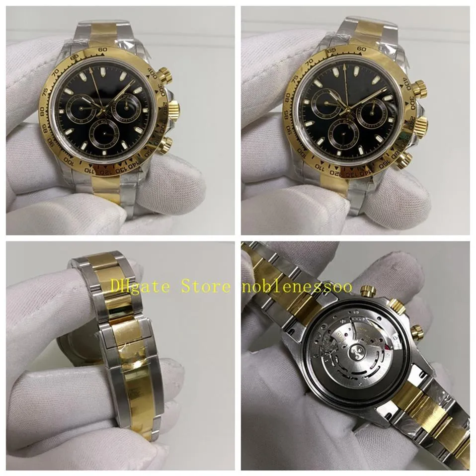 8 stijl klassiek CAL 4130 automatisch chronograaf horloge heren 116503 geelgoud stalen tweekleurige armband zwart witte wijzerplaat 40 mm 116520 1215B