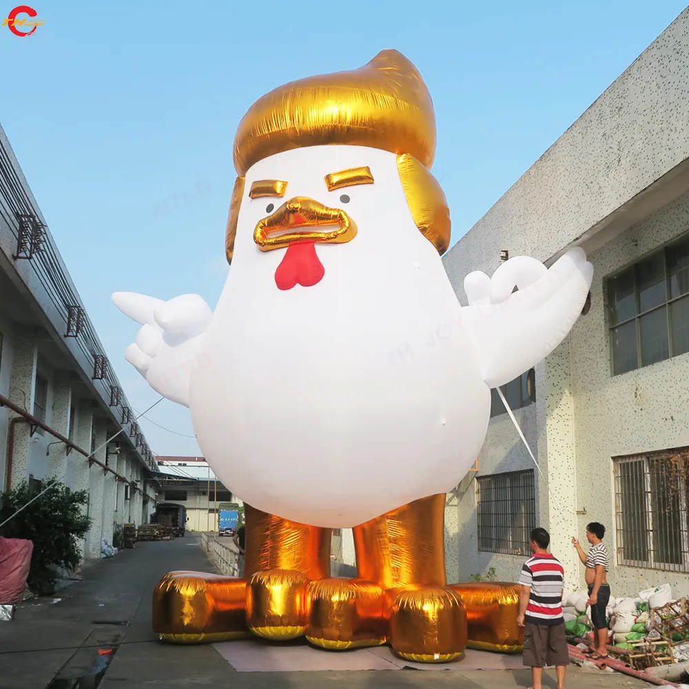 Livraison gratuite activités de plein air publicité promotionnelle modèle de poulet gonflable géant atout dessin animé à vendre