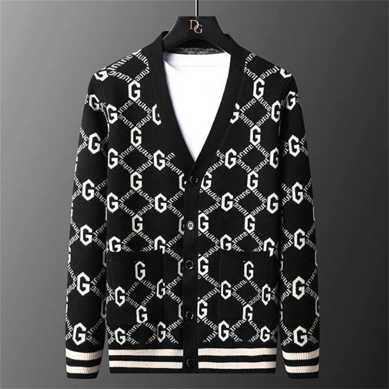 Luxe nouveaux hommes chandails concepteur broderie hommes pull Cardigan marque décontracté manteau élégant 2022 automne hommes vêtements