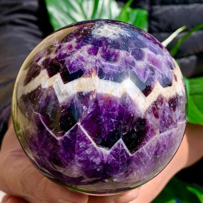 Figurine decorative Natural Dream Amethyst Ball Quartz Crystal Healing Sphere Reiki Decor 1PC