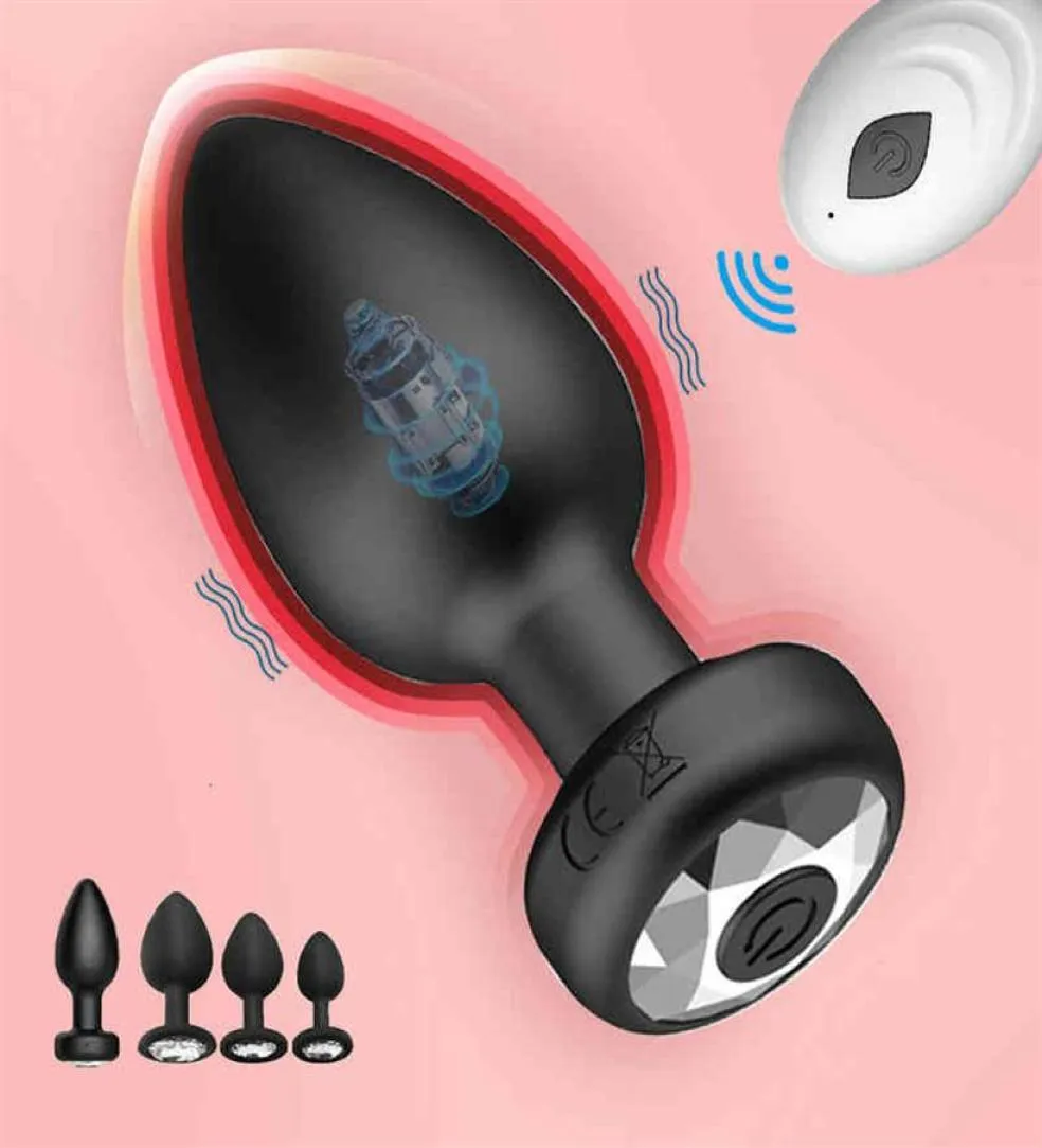 Masseur sexy toys vibratrice sans fil ￠ distance sexuelle anale sexuelle pour les hommes branchez le massage de la prostate m￢le vagin g gode