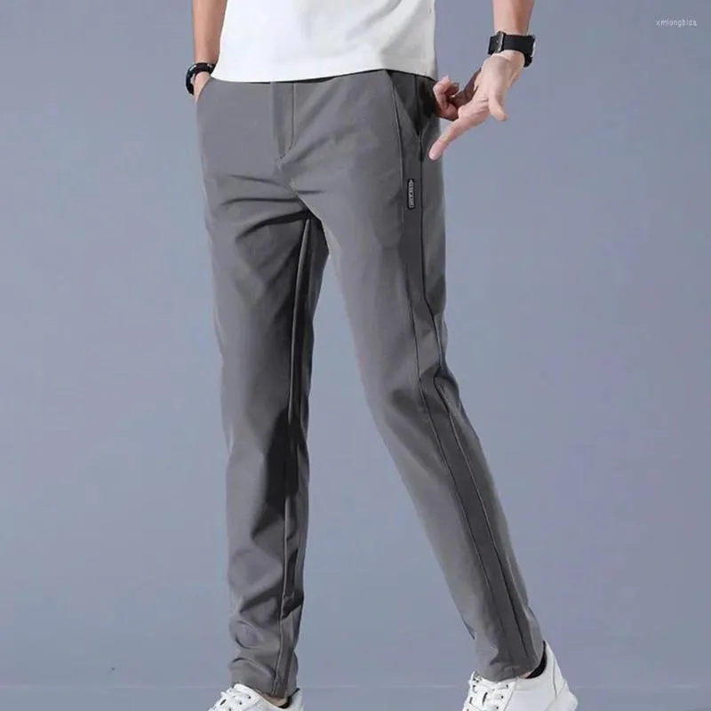 Men's Pants Men's Golf Trousers Quick Drying Long Comfortable Leisure With Pockets Stretch Relax Fit Breathable Zipper Design