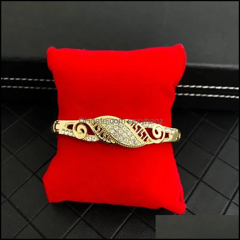 Gold Crystal Open Gold Bangles Nwj Bracelet For Girls Moroccan