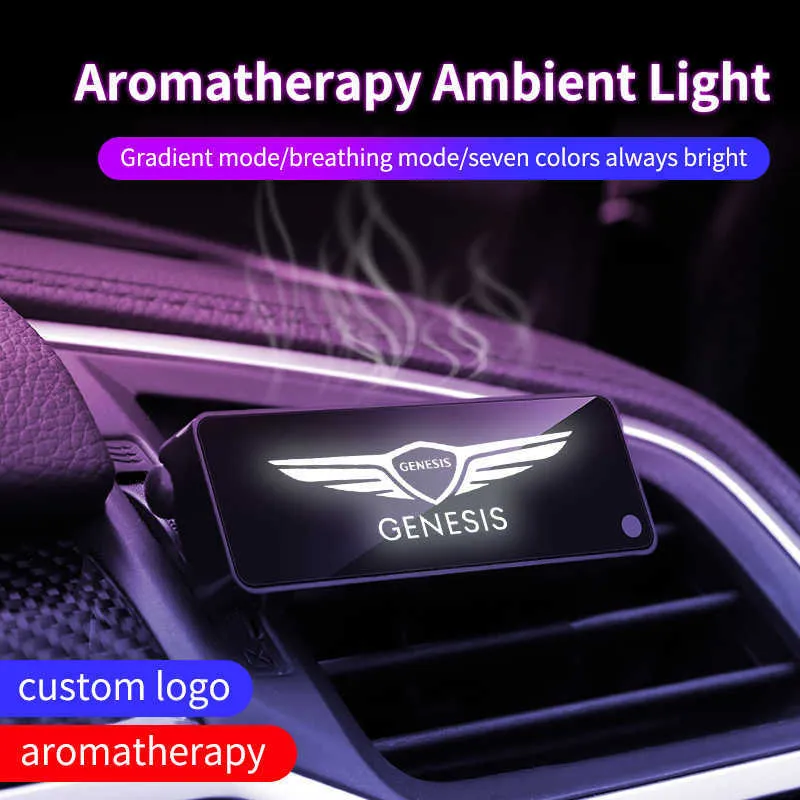 Car Air Freshener Nytt utlopp Aromaterapi med atmosfärskivor för Hyundai Genesis Coupe G80 G70 G90 GV70 GV80 BH Tillbehör W221102