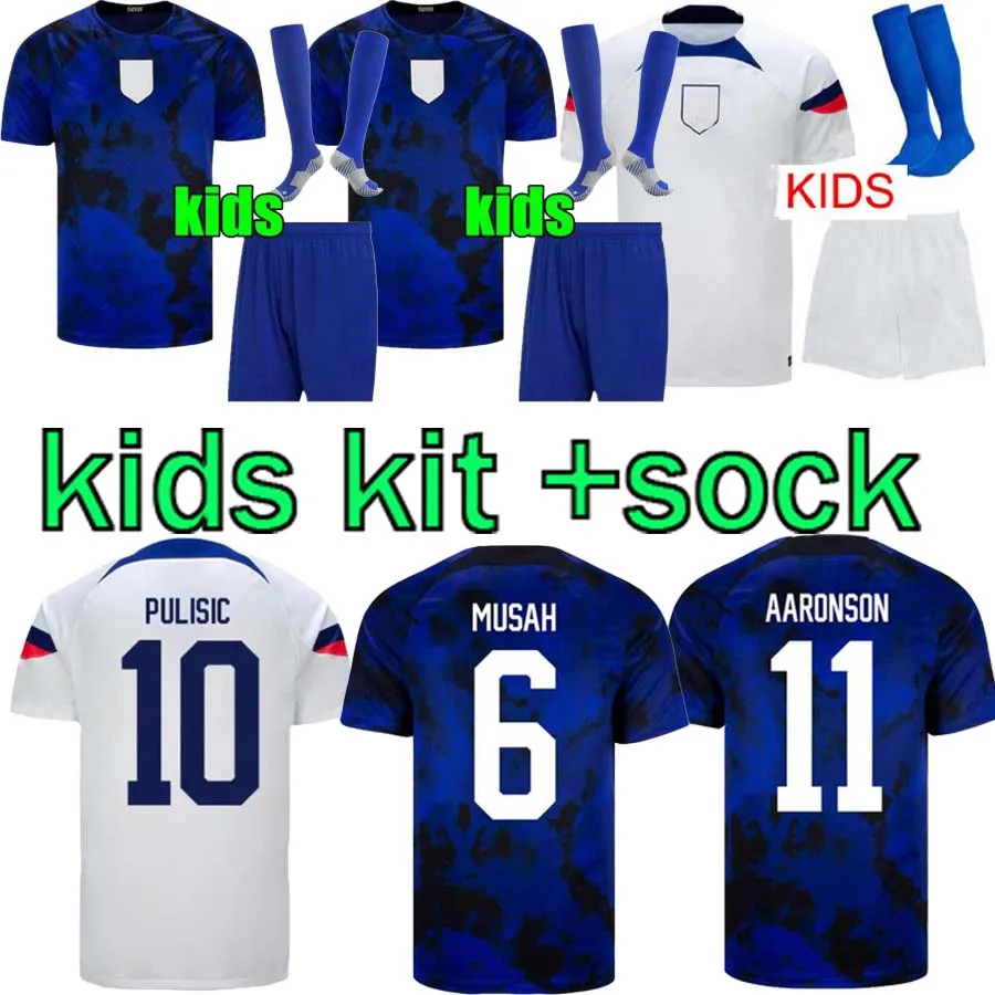 22 23 PULISIC Soccer Jerseys USAS 2022 World Cups United States