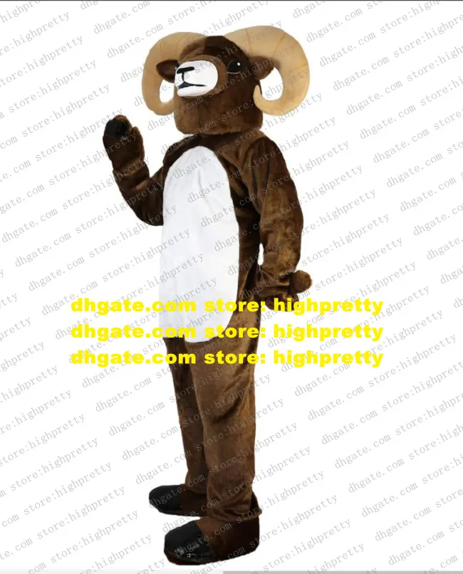 Brown Goat Ram Antelope Gazelle Mouton Mascot Costume Adulte Cartoon Characon Promotion Promotion Caping Ceremony ZZ8113
