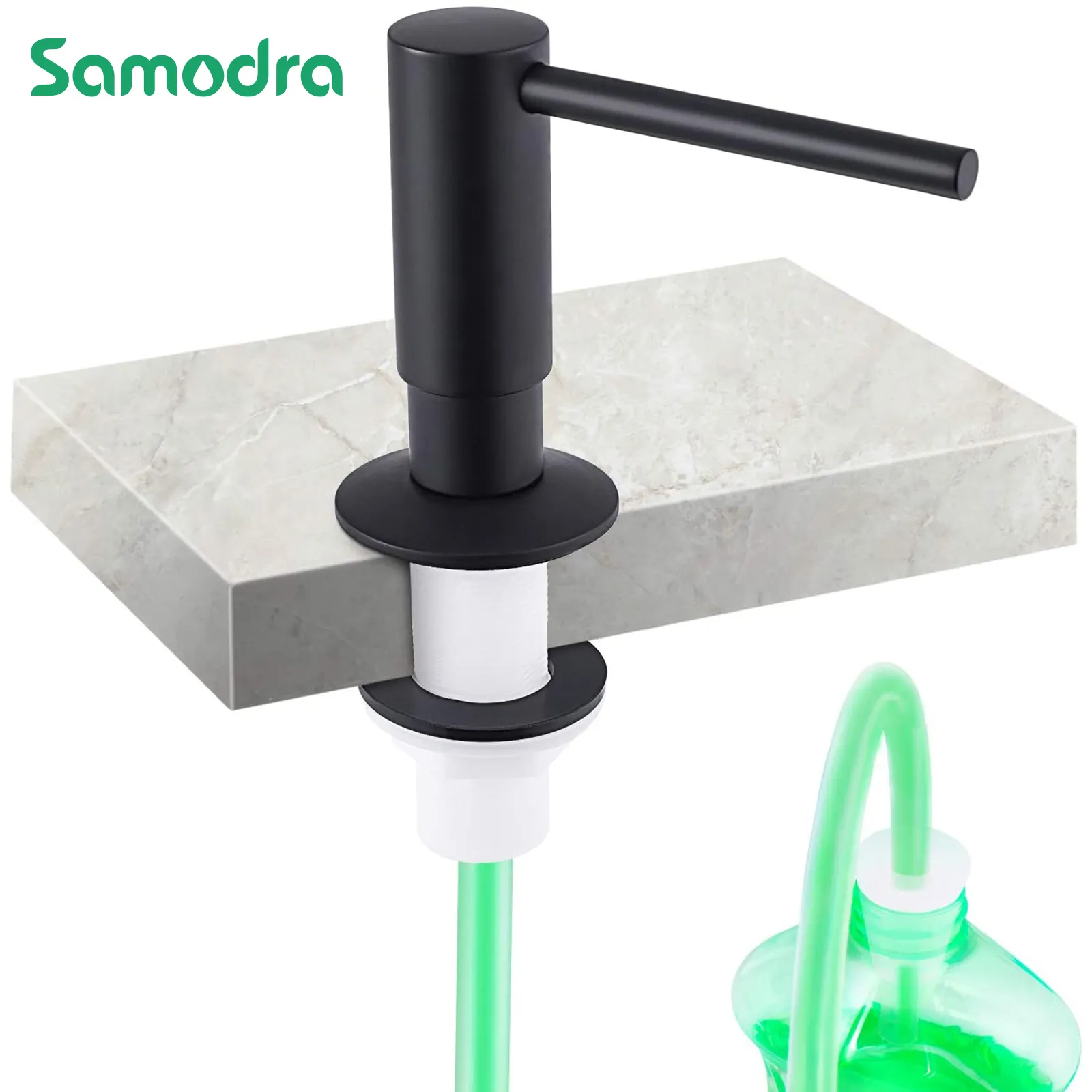 Samodra Brass Pump Soap Dispenser Kit With Brass Pump Head Extension Tube  For Kitchen Sink And Bathroom Accessories Black 221103 From Ning09, $18.1