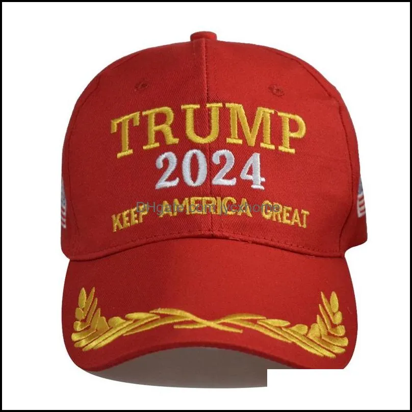 Banner Facultes US Presidential élection Cap Trump 2024 Lettres de chapeau Caps de balle de baseball Keep America Great Il Set Back Snapbacks a culminé Dhnlm