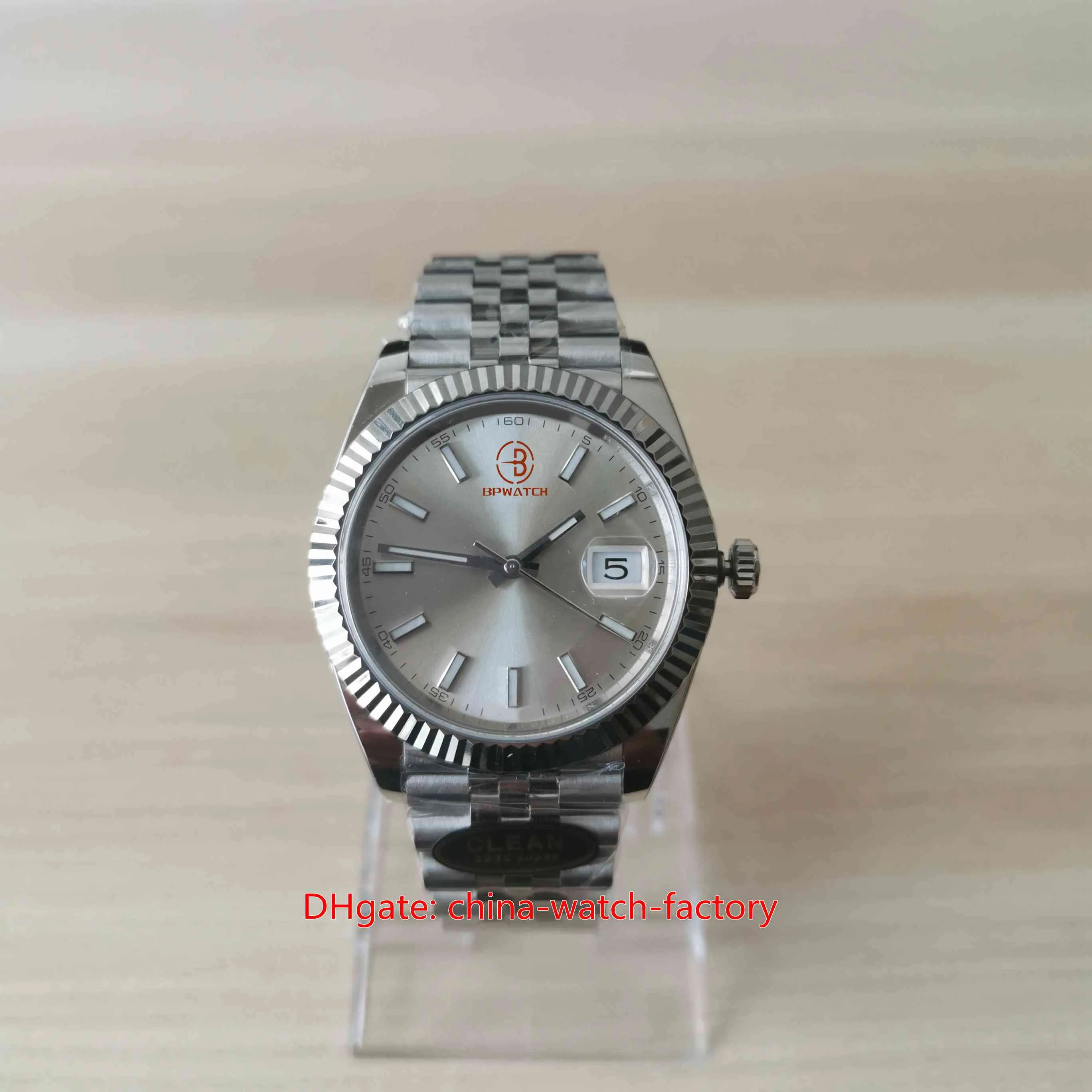 Temiz Fabrika Erkekleri İzle Daha Kaliteli Saatler 41mm 126334 Gümüş Dial Luminova Power Reserve Cal.3235 Hareket Mekanik Otomatik Erkek Kol saatleri Garanti