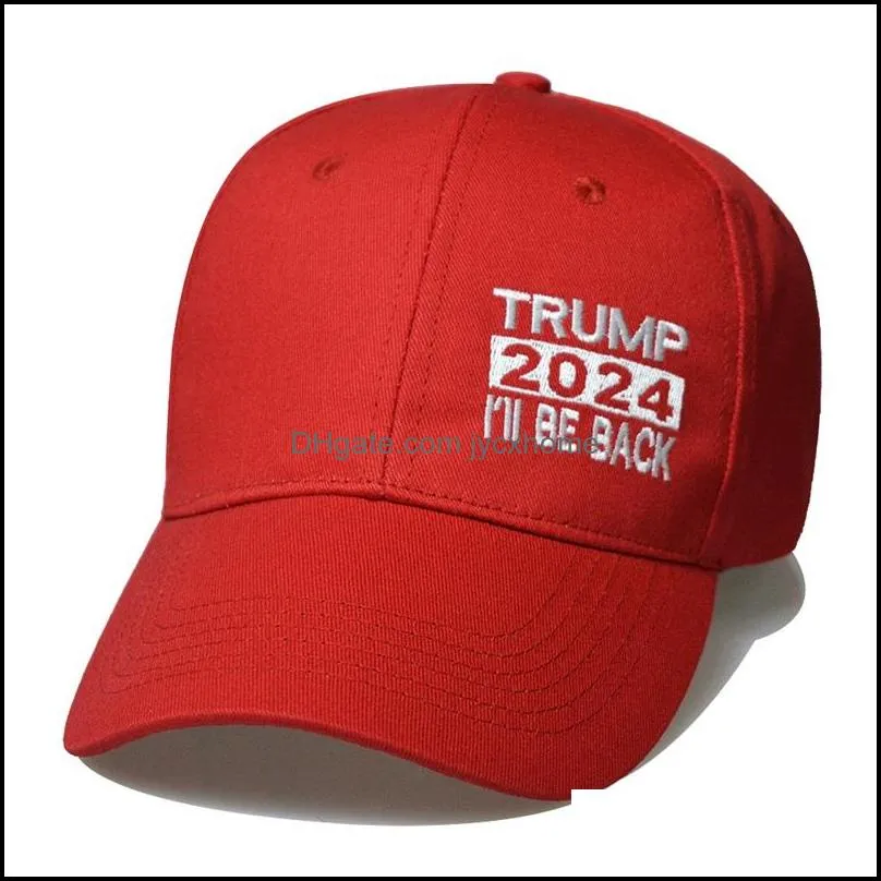 Banner Facultes US Presidential élection Cap Trump 2024 Lettres de chapeau Caps de balle de baseball Keep America Great Il Set Back Snapbacks a culminé Dhnlm