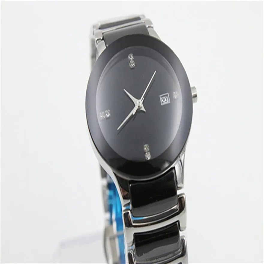 Ull High Quaity Limited Ladies Watch Black Ceramic Round Tichy 고품질 데이트 세라믹 흑인 여성 패션 시계 RD1249J