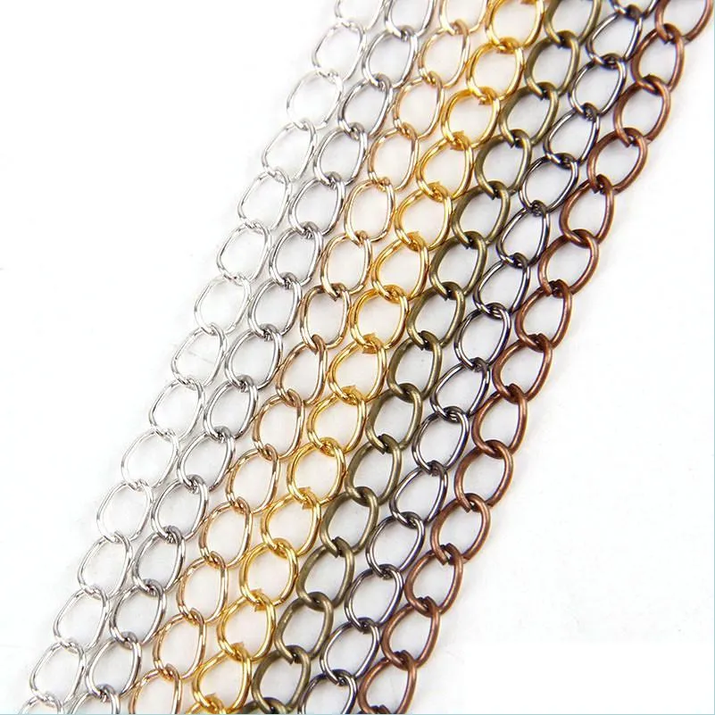 その他5m/lot 0 8x4 5x6mmメタル鉄ネックレスチェーン7colors bk open link for diy bracetesジュエリーメイキングドロップ配信DHWH2