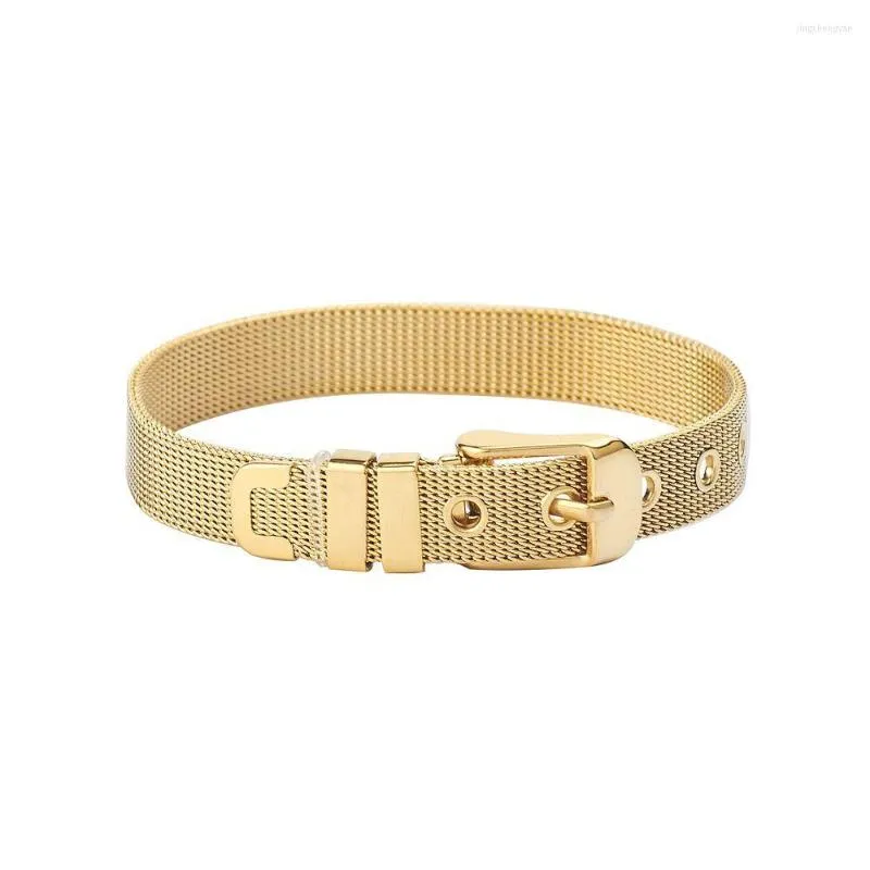 Bracciale da uomo Bracciale da uomo Semplice cinturino in maglia di acciaio inossidabile di moda Lunghezza regolabile e regalo di gioielli da donna