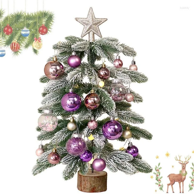 Рождественские украшения светодиодные деревья столешница мини -ночное украшение