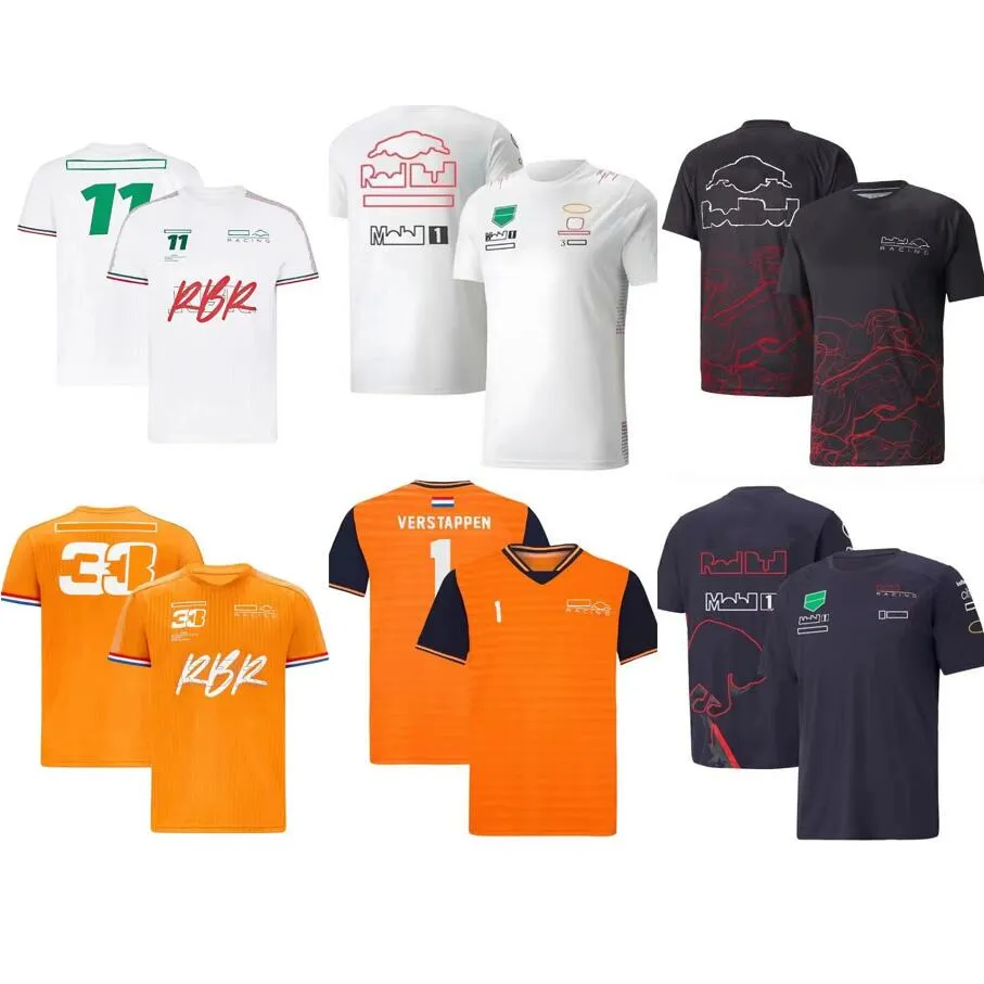 Herrt-shirts F1 racing t-shirt Nytt sommarlag kort ärmskjorta anpassad xmtm